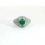 Anello Emerald Pavé Dome