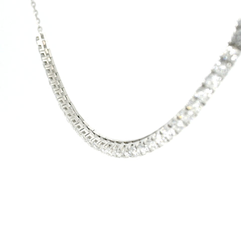 Girocollo tennis in oro bianco e diamanti Lab-grown taglio brillante, 1,96 carati.