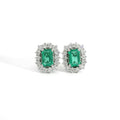 Orecchini Emerald Halo