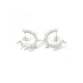 Open hoop earrings in white gold with brilliant-cut and pear-cut lab-grown diamonds, 4.72 carats.