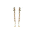 7.96ct White Gold Wire Tennis Earrings.