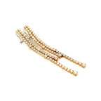 7.96ct White Gold Wire Tennis Earrings.