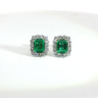 Orecchini Emerald Halo