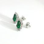 Orecchini Emerald Halo