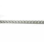 Bracciale tennis a filo in oro bianco e diamanti lab-grown taglio brillante, 16,58 carati.