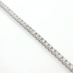 Bracciale tennis in oro bianco con diamanti Lab-Grown taglio brillante, 2,79 carati.