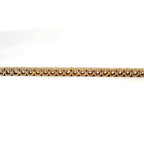 Bracciale tennis a filo in oro rosa e diamanti lab-grown taglio brillante, 4,50 carati.