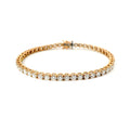 Bracciale tennis a filo in oro rosa e diamanti Lab-grown taglio brillante, 7,54 carati.