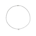 White gold gradation tennis necklace with brilliant-cut lab-grown diamonds, 16.78 carats.
