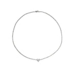 White gold gradation tennis necklace with brilliant-cut lab-grown diamonds, 16.78 carats.