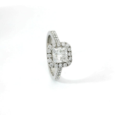 Anello dreams princess in oro bianco con diamanti lab-grown taglio brillante, 1,48 carati.