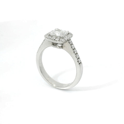 Anello dreams princess in oro bianco con diamanti lab-grown taglio brillante, 1,48 carati.