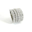 5-row white gold band with brilliant-cut lab-grown diamonds, 4.48 carats.