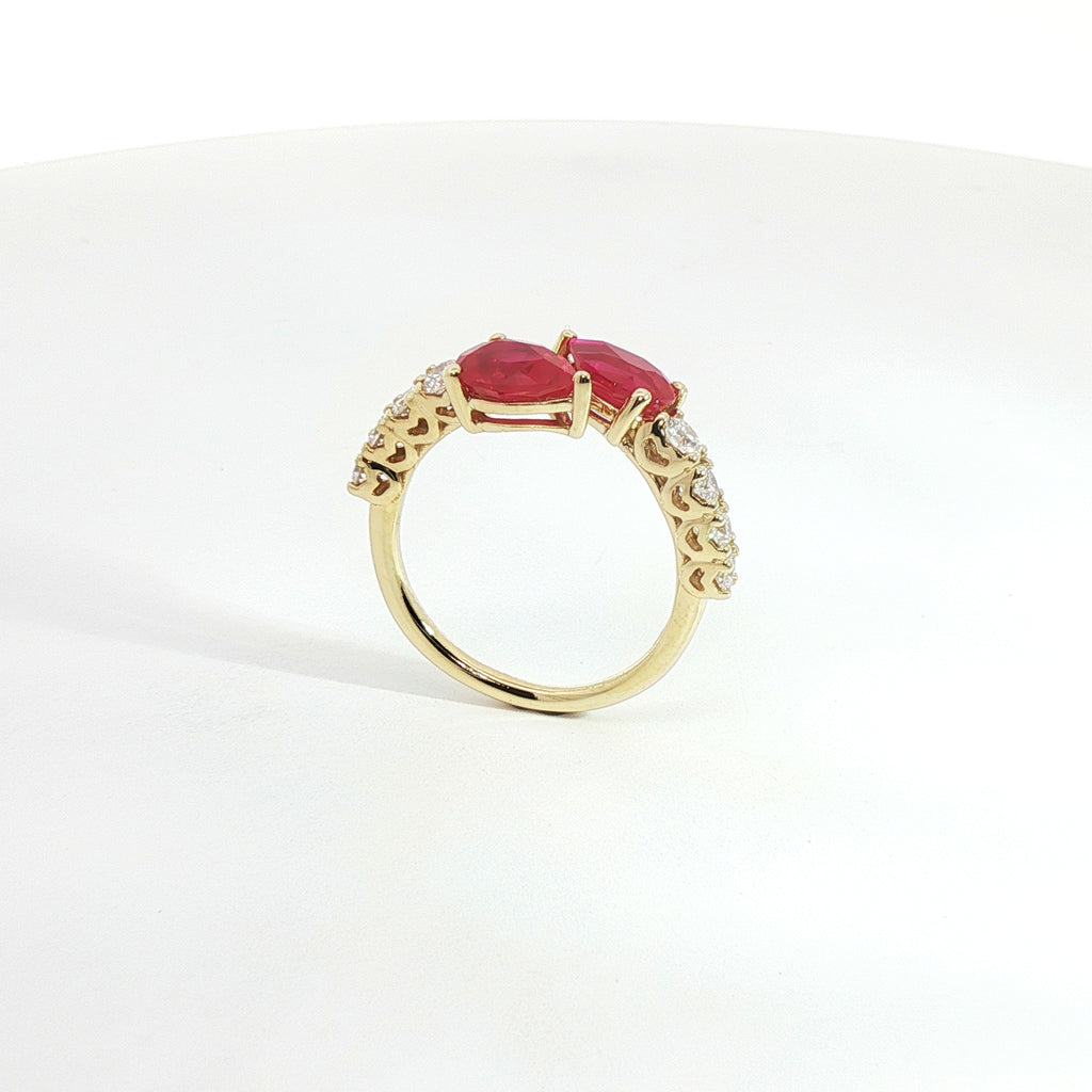 Anello Twin Pear
