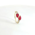 Anello Twin Pear