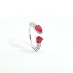 Anello Twin Hearts & Drops