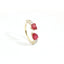 Anello Twin in oro giallo con rubini Lab-Grown e diamanti Lab-Grown taglio brillante.