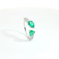 Anello Twin Hearts & Drops