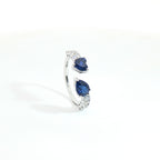 Anello Twin Hearts & Drops