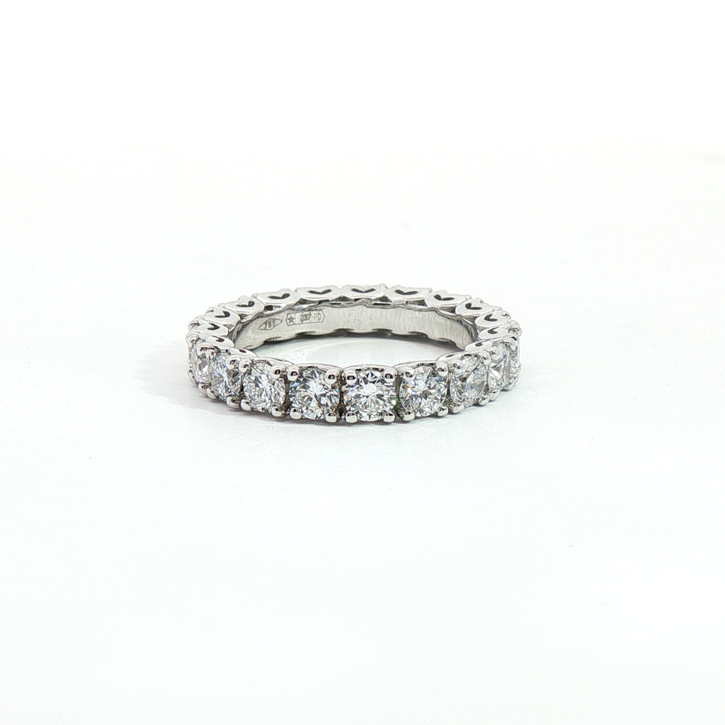 Eternity in oro bianco con diamanti Lab-Grown taglio brillante, 2,75 carati.