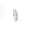 White gold gradation band ring with 7 brilliant-cut lab-grown diamonds, 1.05 carats.