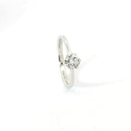 Solitaire in white gold with brilliant-cut lab-grown diamond, 1.80 carats.