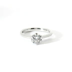 Solitaire in white gold with brilliant-cut lab-grown diamond, 1.80 carats.