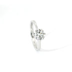 Solitaire in white gold with brilliant-cut lab-grown diamond, 1.80 carats.