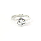 Solitaire in white gold with brilliant-cut lab-grown diamond, 1.80 carats.