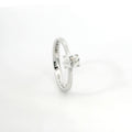 Solitaire in white gold with oval-cut lab-grown diamond, 1.54 carats.
