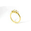 Anello trilogy in oro giallo e diamanti Lab-grown taglio brillante, 0,60 carati.