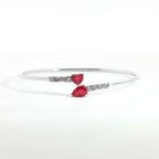 Bracciale Twin Hearts & drops