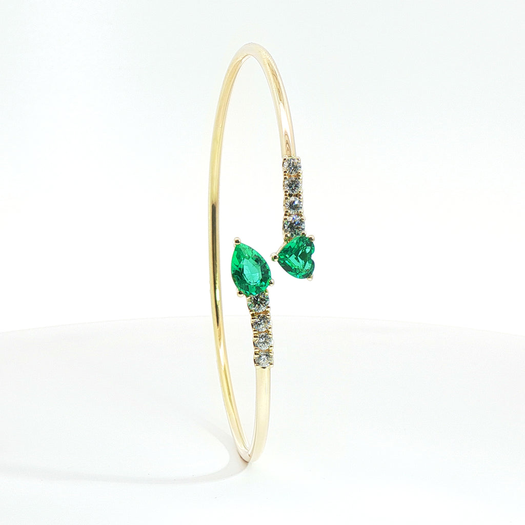 Bracciale Twin Hearts & drops