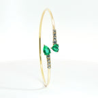 Bracciale Twin Hearts & drops
