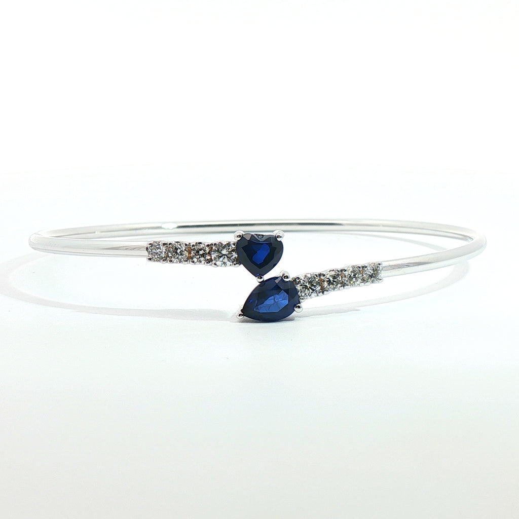 Bracciale Twin Hearts & drops