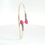 Bracciale Twin Hearts & drops