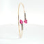 Bracciale Twin in oro rosa con zaffiri rosa Lab-Grown e diamanti Lab-Grown taglio brillante.