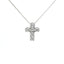 Girocollo Croce in oro bianco con Diamanti Lab-Grown taglio Brillante, 0,72 carati.