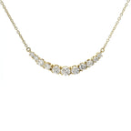 Yellow gold choker with brilliant-cut lab-grown diamonds, 0.90 carats.