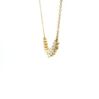 Yellow gold choker with brilliant-cut lab-grown diamonds, 0.90 carats.