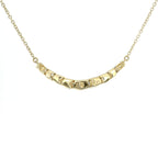 Yellow gold choker with brilliant-cut lab-grown diamonds, 0.90 carats.