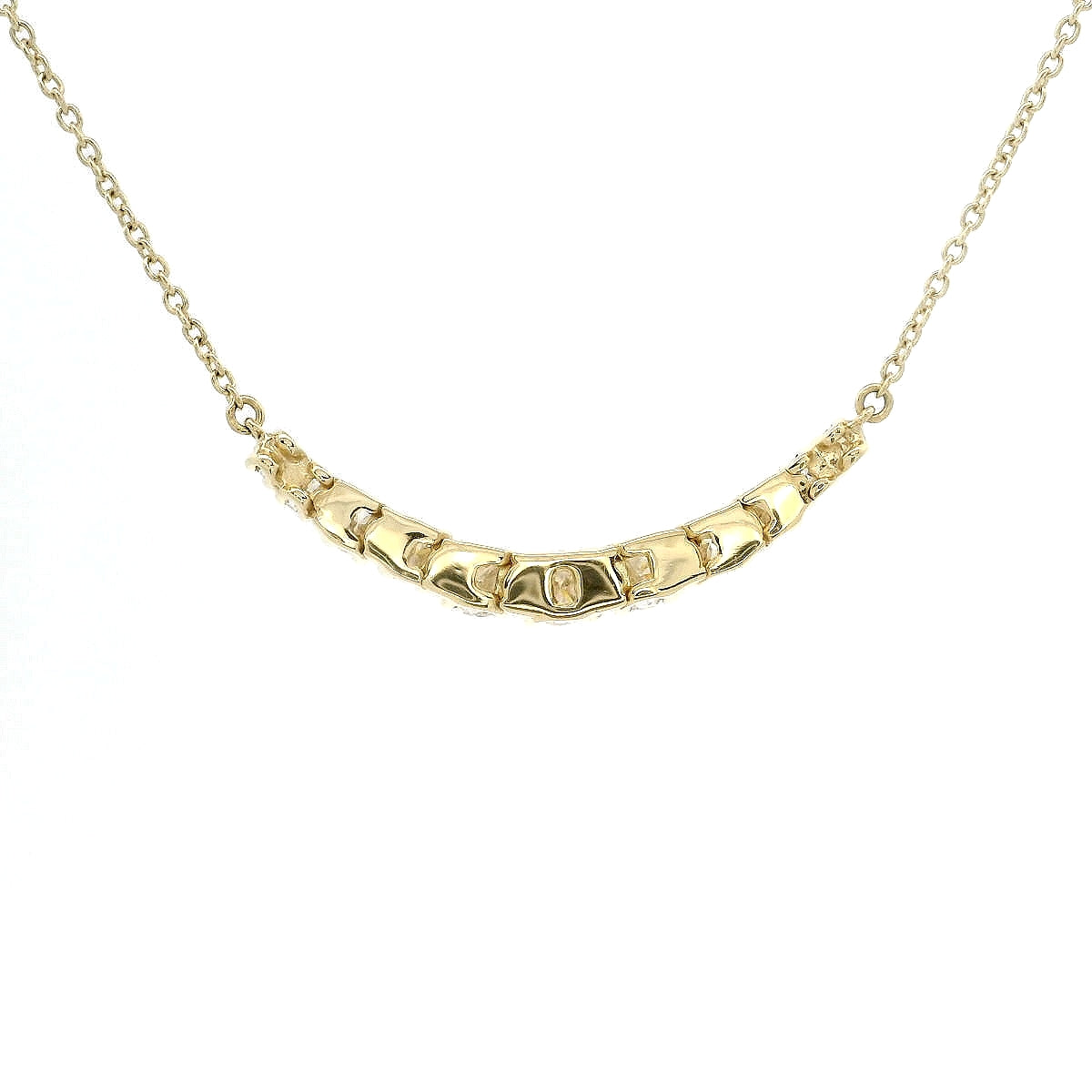 Girocollo in oro giallo con diamanti lab-grown taglio brillante, 0,90 carati.