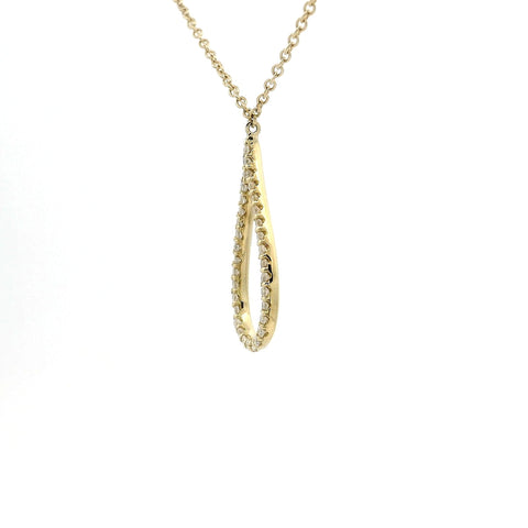 Girocollo con goccia e spot in oro giallo e diamanti lab-grown taglio brillante, 0,26 carati.