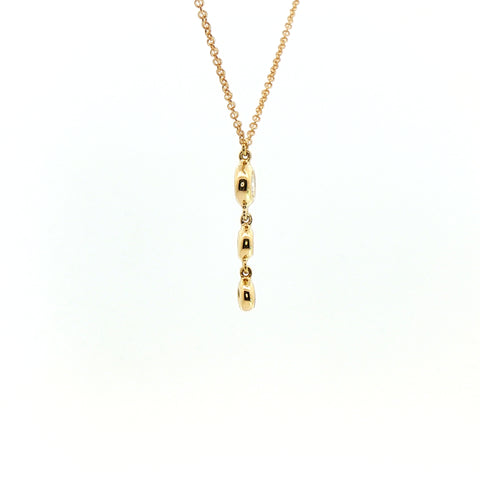 Girocollo in oro giallo con diamanti Lab-Grown taglio brillante, 0,20 carati.