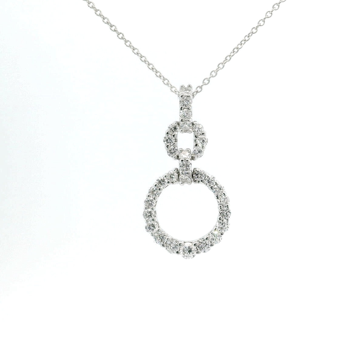 Girocollo in oro bianco e diamanti Lab-Grown taglio brillante, 1,18 carati.