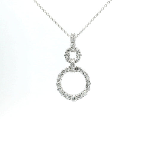 Girocollo in oro bianco e diamanti Lab-Grown taglio brillante, 1,18 carati.