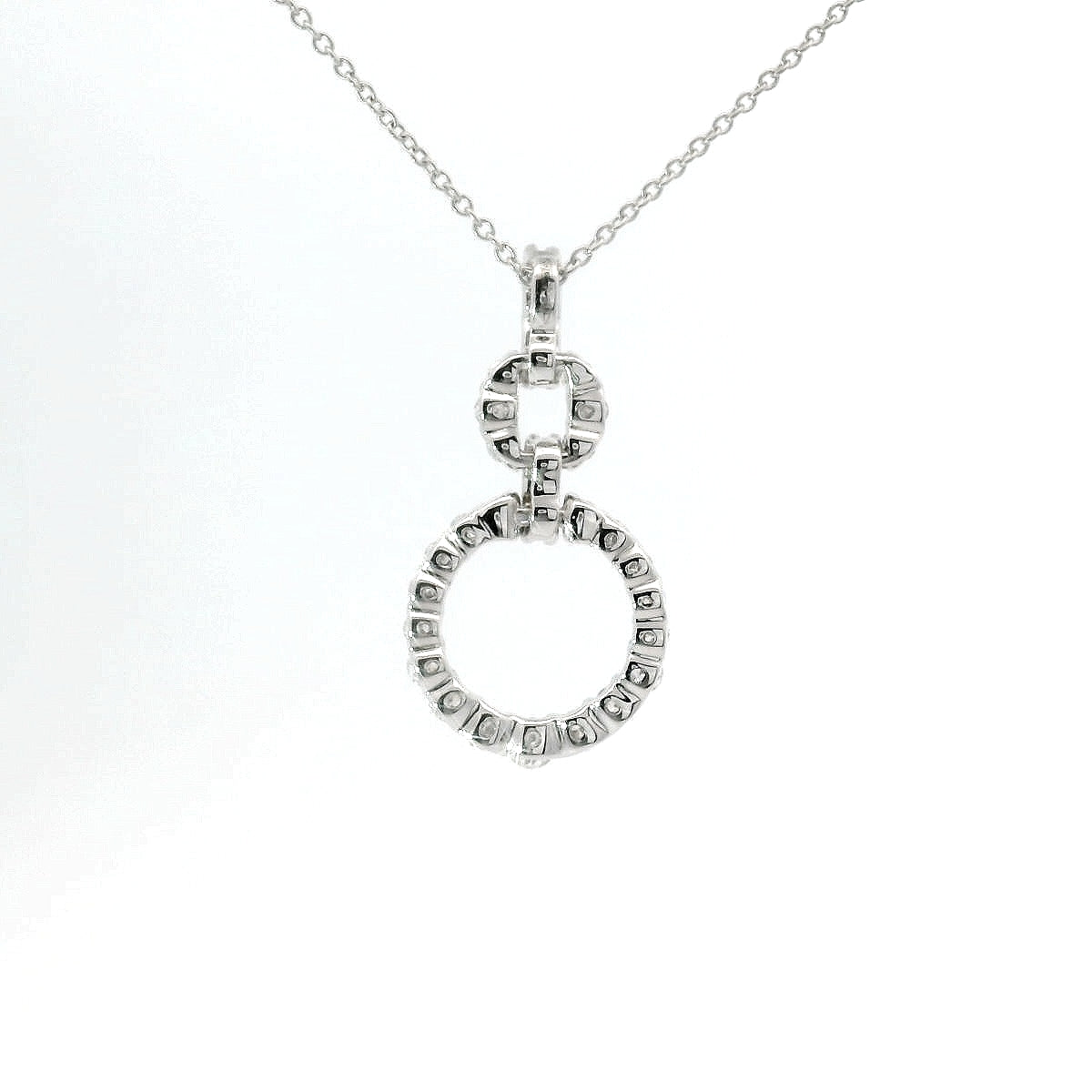 Girocollo in oro bianco e diamanti Lab-Grown taglio brillante, 1,18 carati.