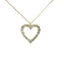 Girocollo a cuore in oro giallo e diamanti lab-grown taglio brillante, 1,23 carati.