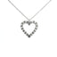 Girocollo a cuore in oro bianco e diamanti lab-grown taglio brillante, 1,23 carati.