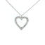 Girocollo a cuore in oro bianco e diamanti lab-grown taglio brillante, 1,23 carati.